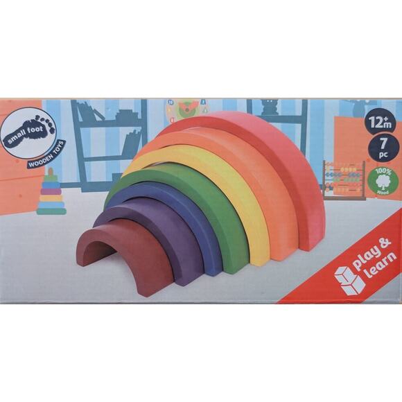 ❄️NIB Small Foot Wooden Rainbow - Picture 1 of 2